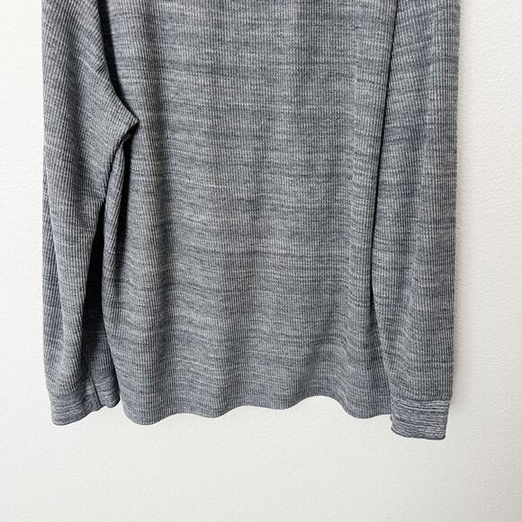 [Vince] Heather Gray Crew Neck Waffle Knit Thermal Pullover Long Sleeves Sz XXL - Picture 7 of 11